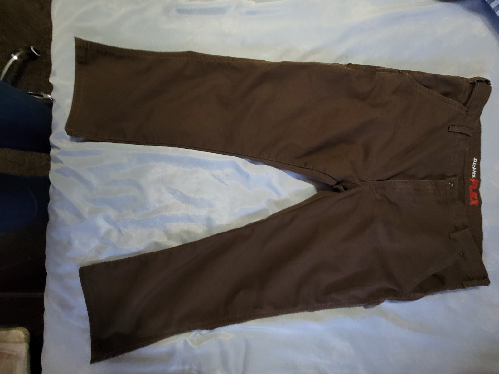 Dickies Mens Tan/Brown Carpenter Cargo Utility Work Pants Zip Closure Sz 40×30