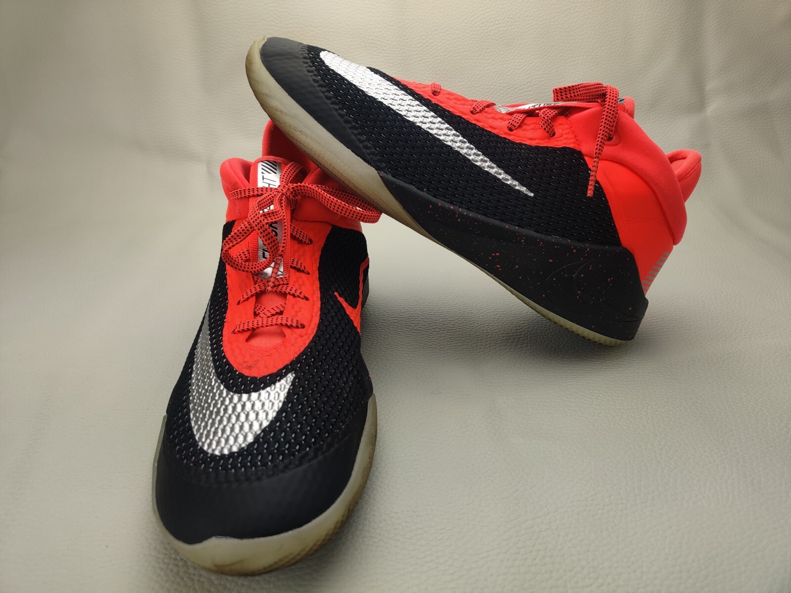 NIKE Future Flight Kids Sz 7Y Black/Silver/Neon Orange Athletic Shoes AH3430-001
