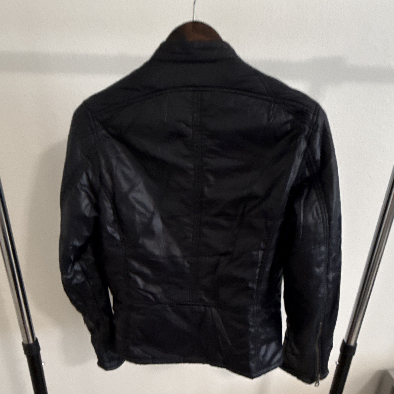 Diesel Vintage Black Sun Men’s Black Nylon Biker JacketSize Small