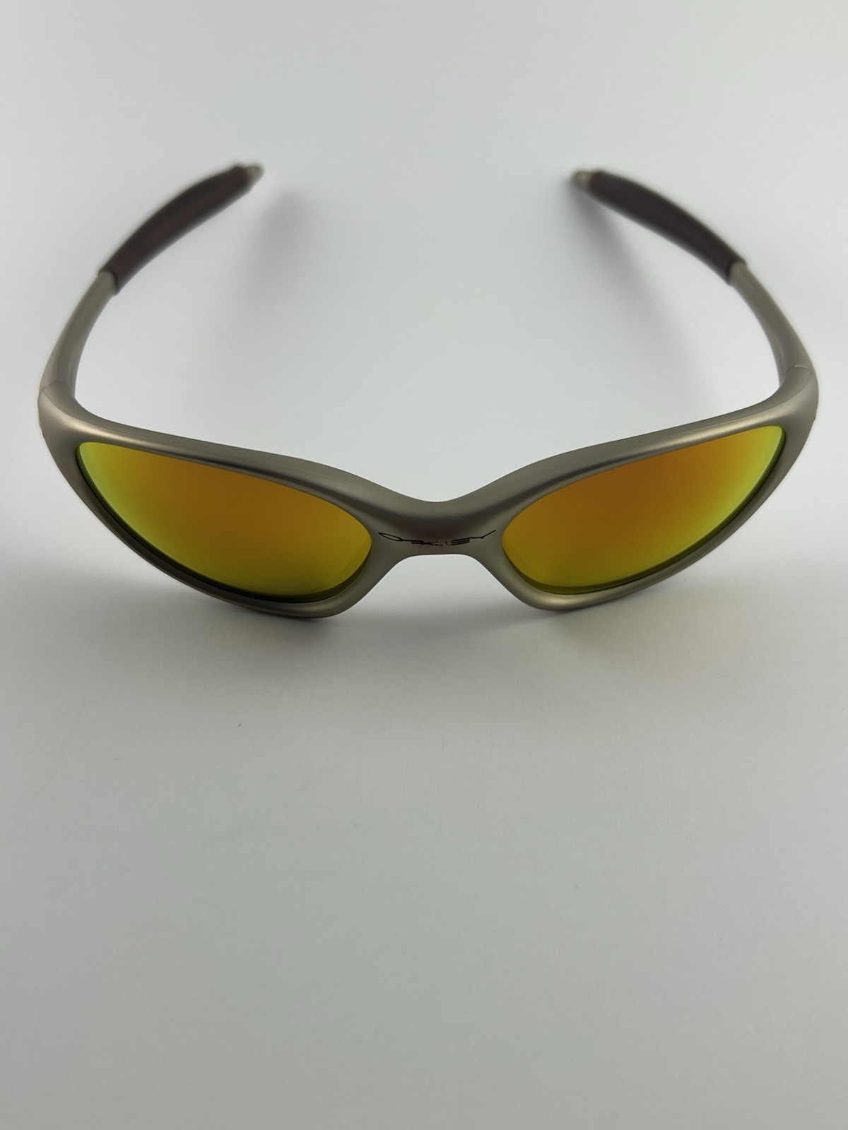 Oakley Minute 1.0 FMJ Platinum Frame Fire Iridium Lens Gold Icons XX RARE