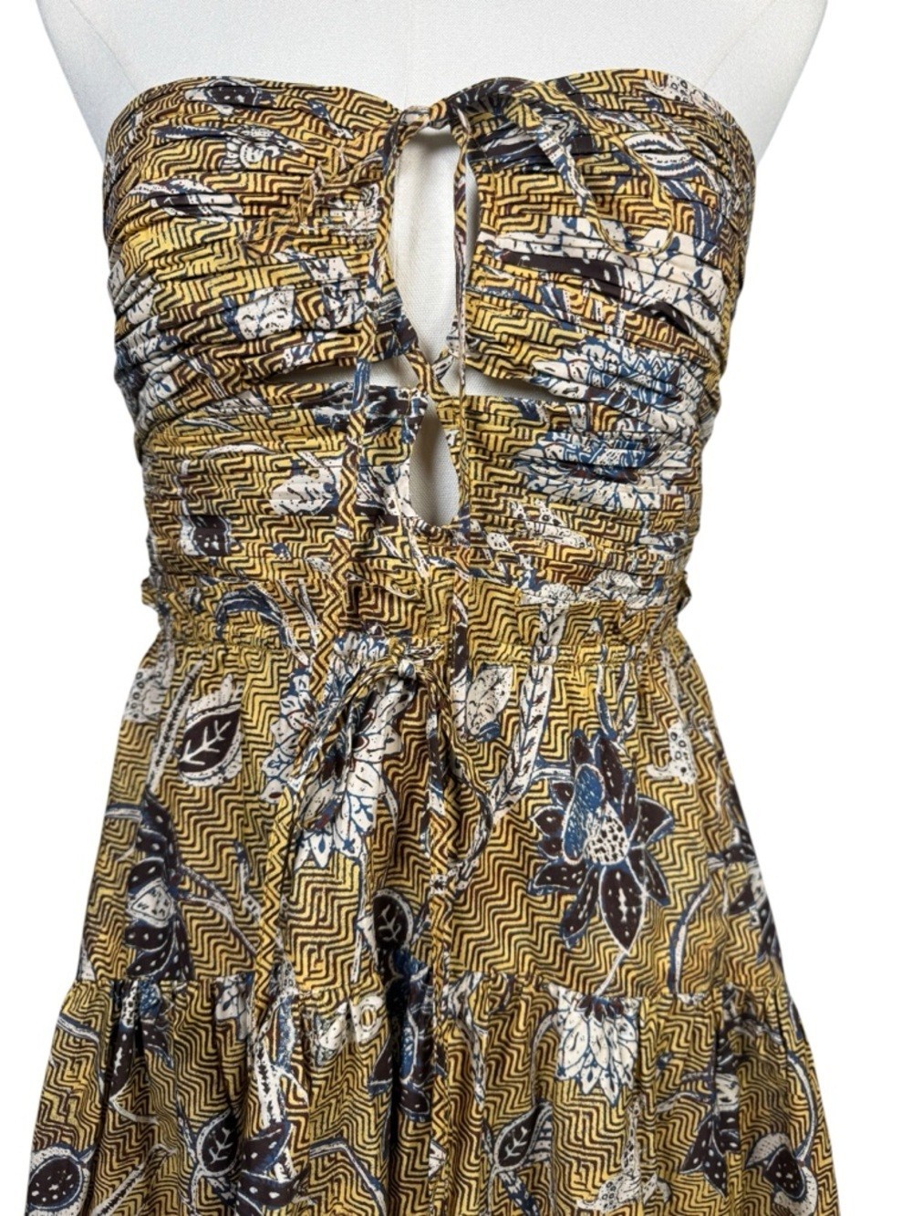 Ulla Johnson Spring/Summer 2022 Ella Halter Midi Dress Ruched Oleander Size 6