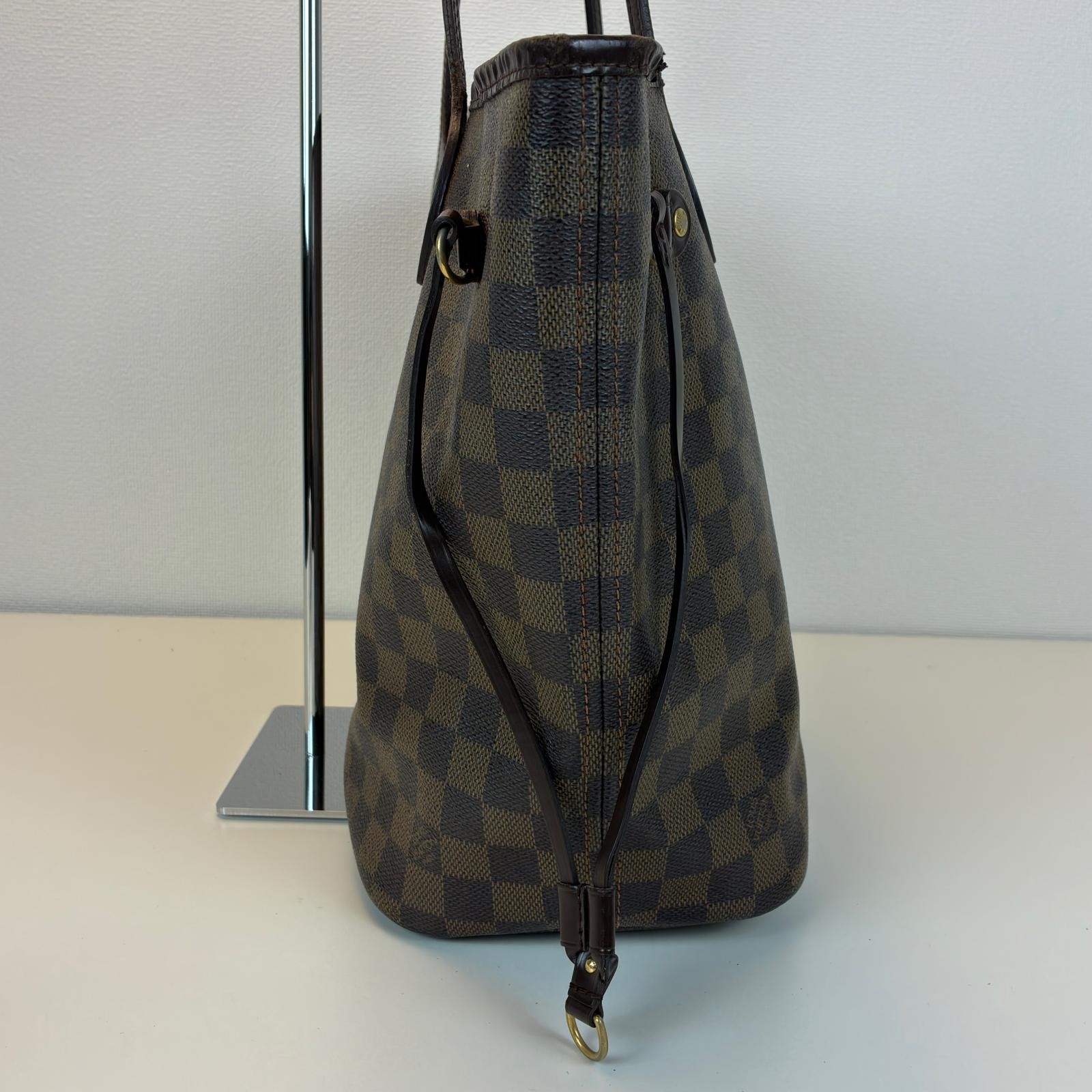 LOUIS VUITTON Neverfull MM Tote Bag N51105 Damier canvas Brown