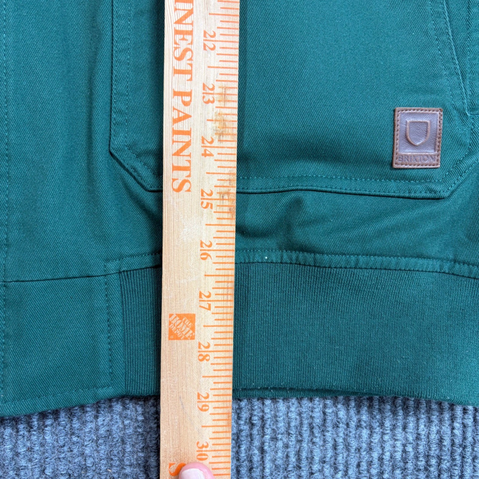 Brixton Dillinger Jacket Mens XL Green Full Zip Standard Fit Workwear Canvas
