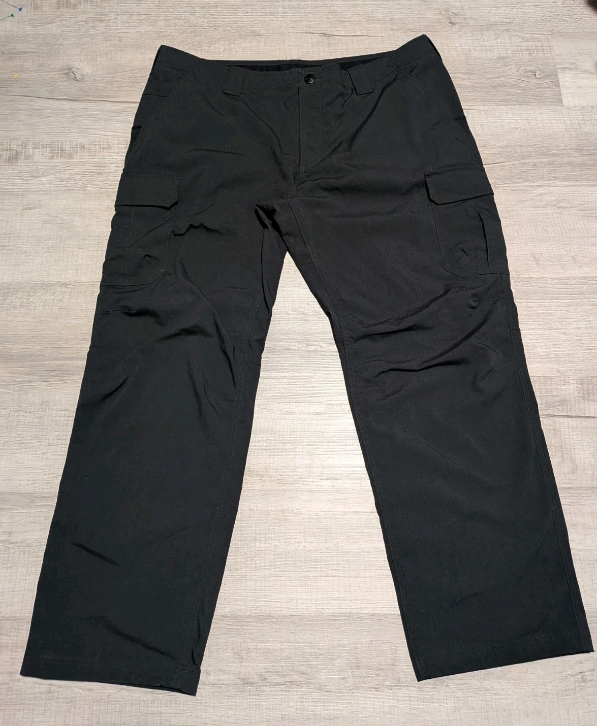 Under Armour Storm Tactical Patrol Pants Men 42×32 Cargo Loose 1265491 Black