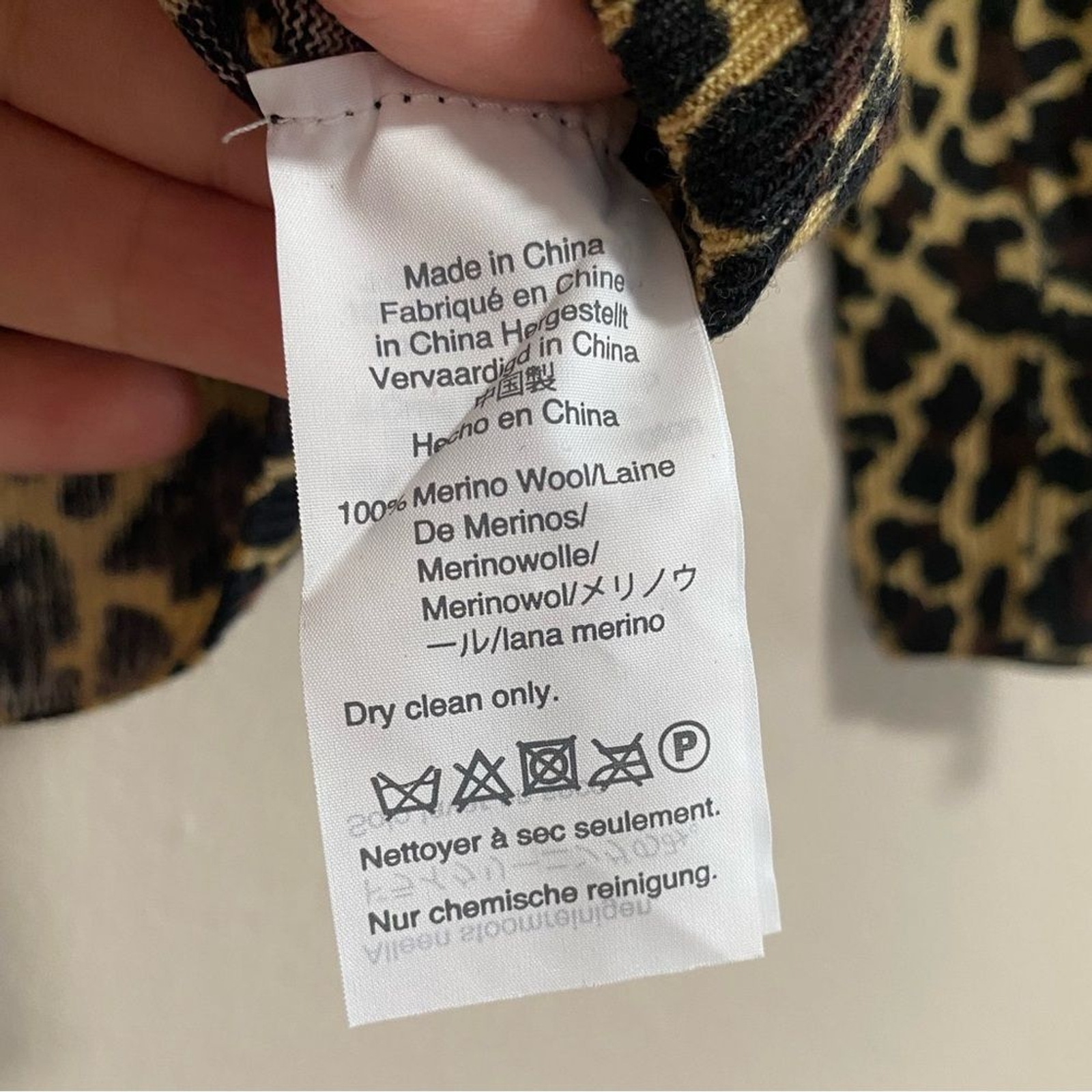 J.Crew Classic Tippi Leopard Print Merino Wool Sweater Size X-Small