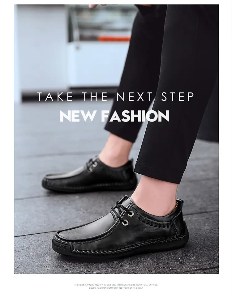 Men’s Vintage Round Toe Lace Up Loafers Formal Driving Causal Flat Heels Shoes
