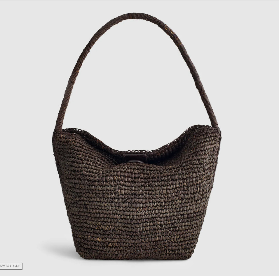 madewell The Signature Woven Shoulder Bag in Raffia