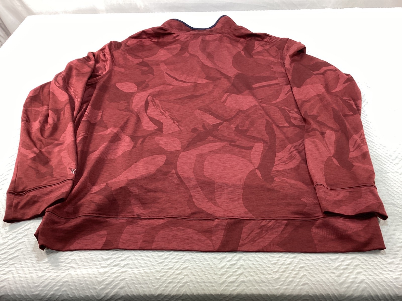 Walter Hagen 1/4 Zip Mens XL Maroon 11 Performance Pullover Camouflage