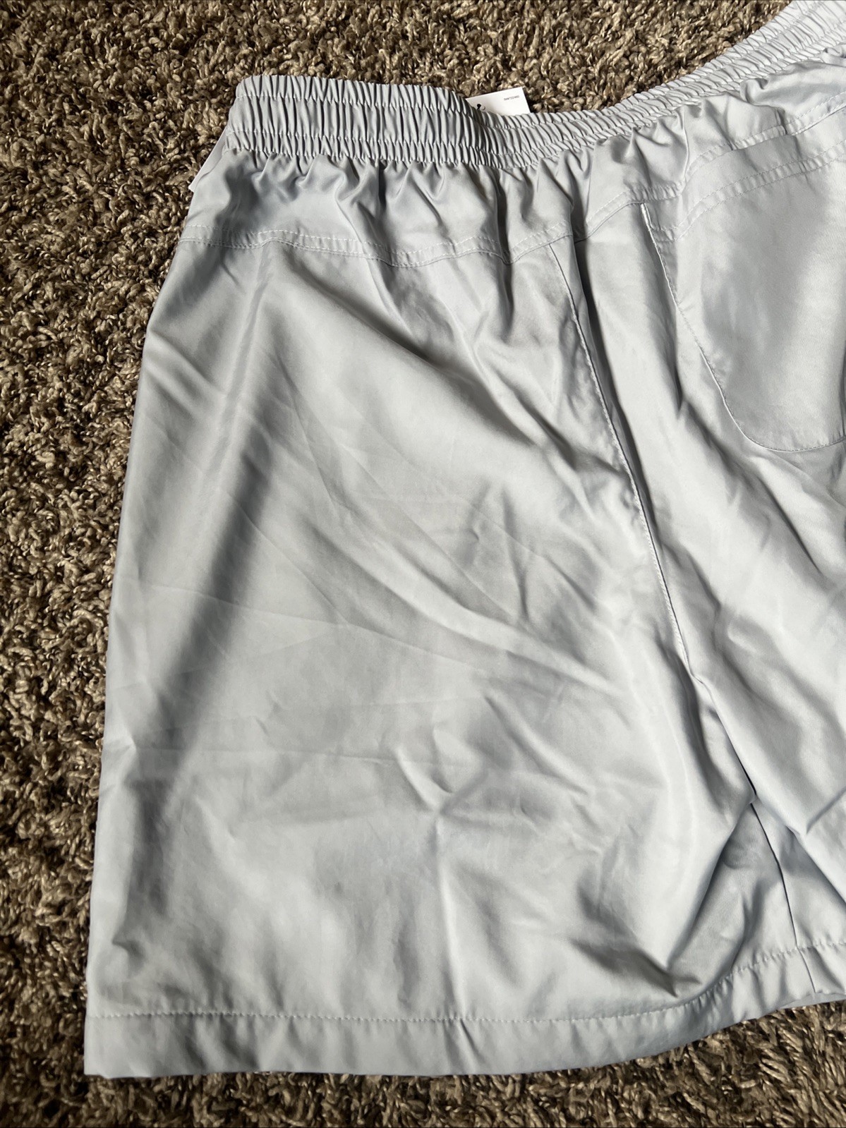 Nike Men’s Shorts, Size L, Gray, Standard Fit, Mid-Thigh Length