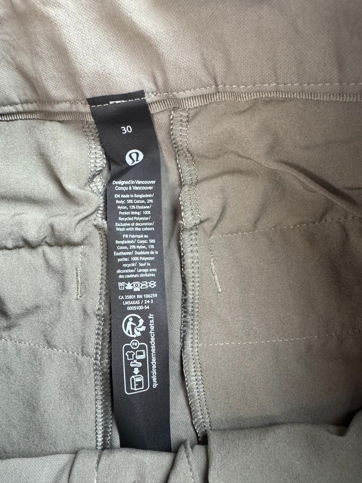 lululemon ABC Slim-Fit Trouser 32L Stretch Cotton VersaTwill. Rover. NWT