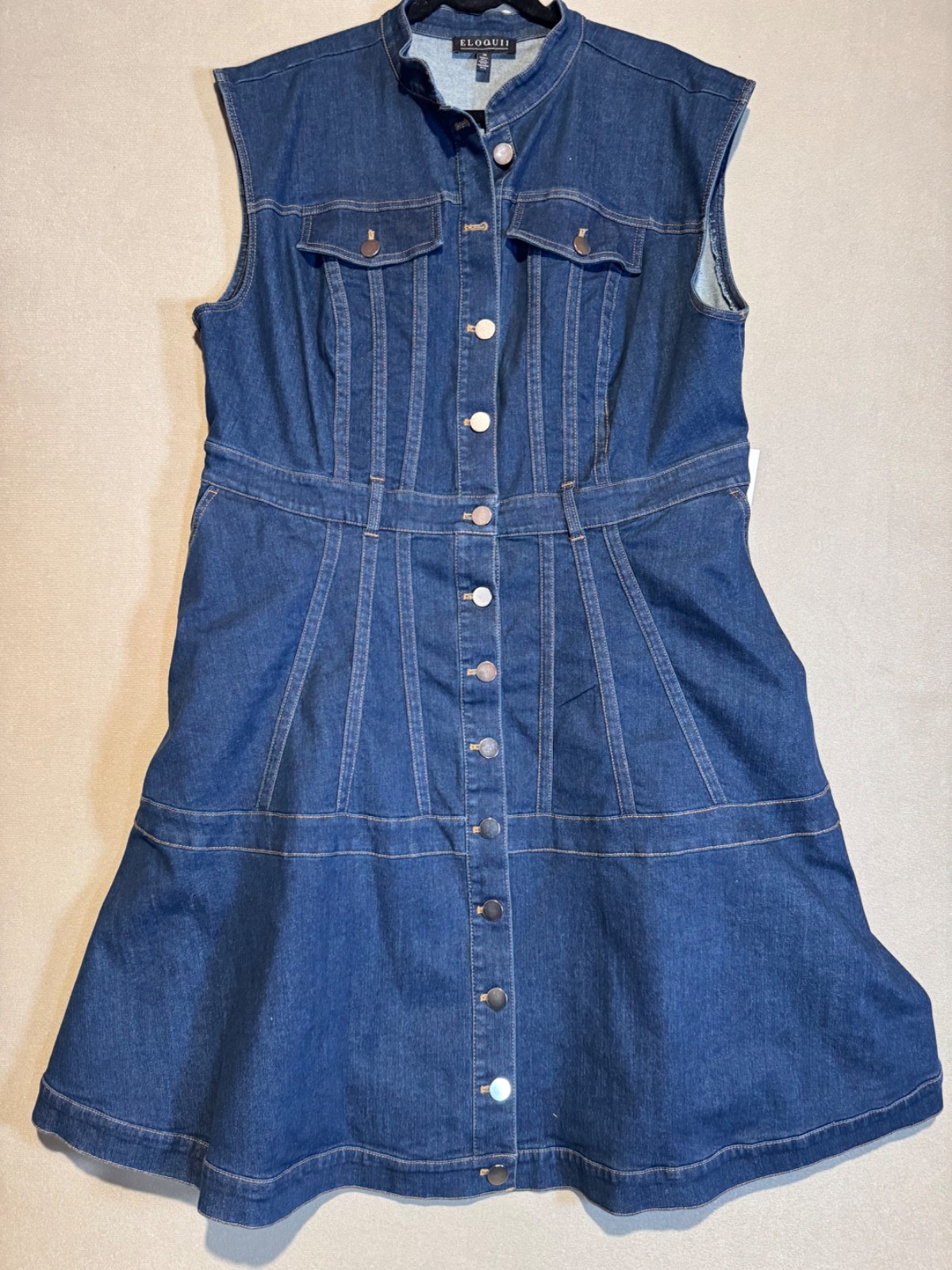 NWT Eloquii Sleeveless Denim Dress, Women’s Plus Size 18