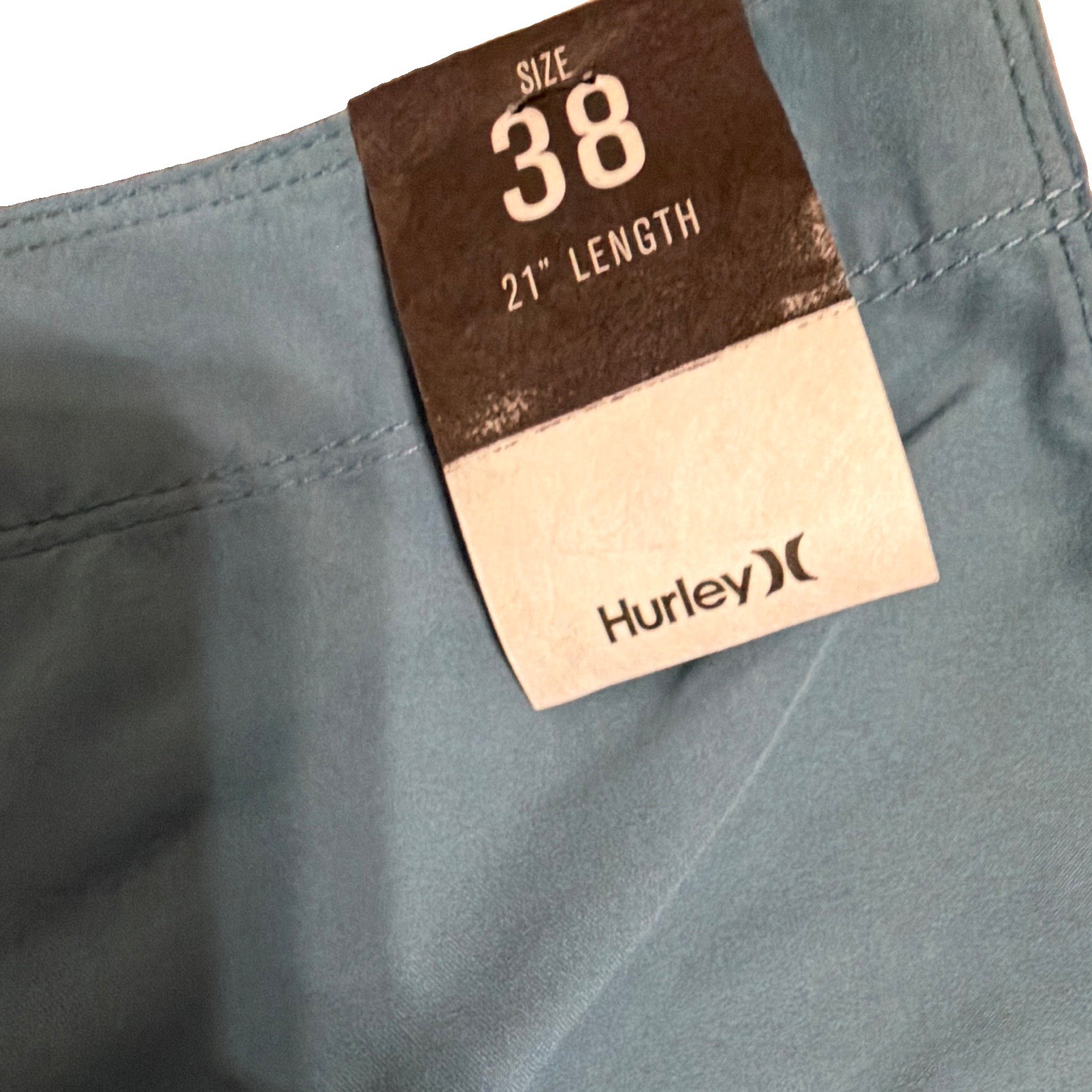 NEW 😎🔥Hurley Men’s Solid Blue Board Shorts Size 38 MEN’S NWT 🌊