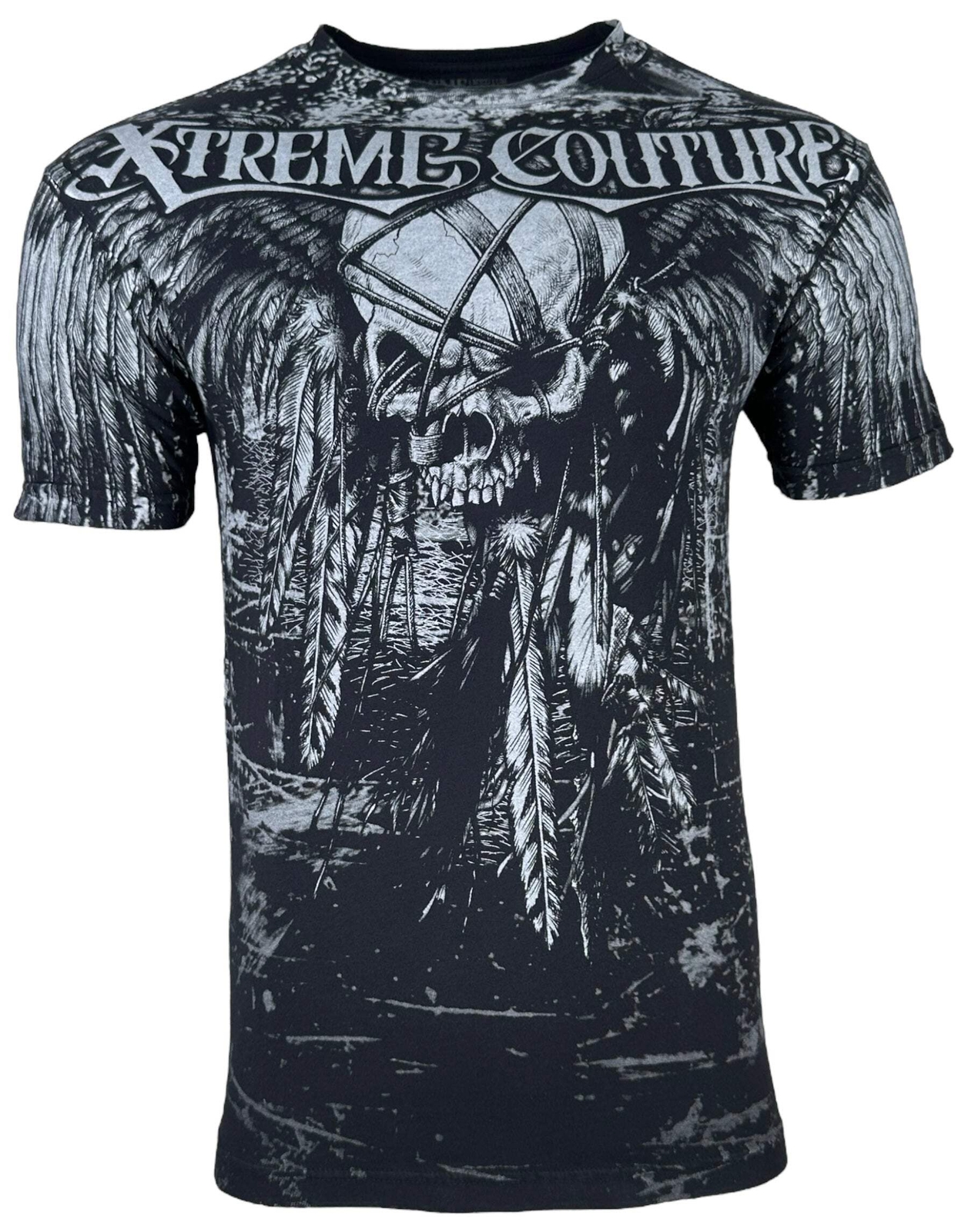 Xtreme Couture by Affliction Men’s T-Shirt Justice Cross Biker Y2K S-5XL