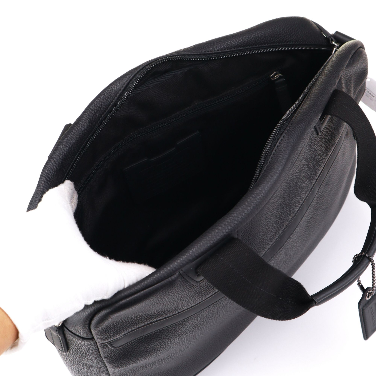 Coach Camden Leather Zip Top Briefcase 70927 Black