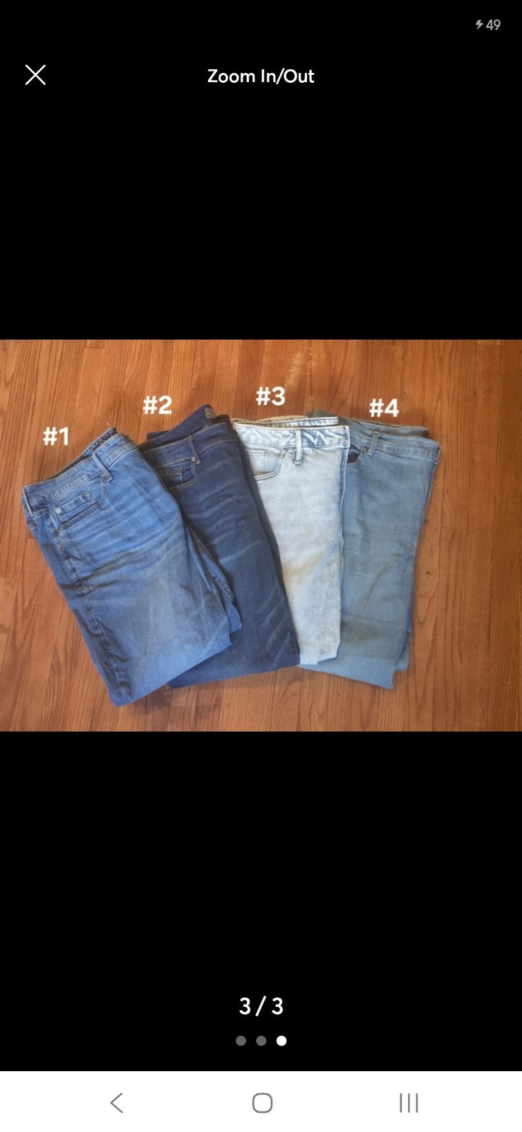 Gloria Vanderbilt Women’s Plus Straight Leg Light Wash Blue Denim Jeans