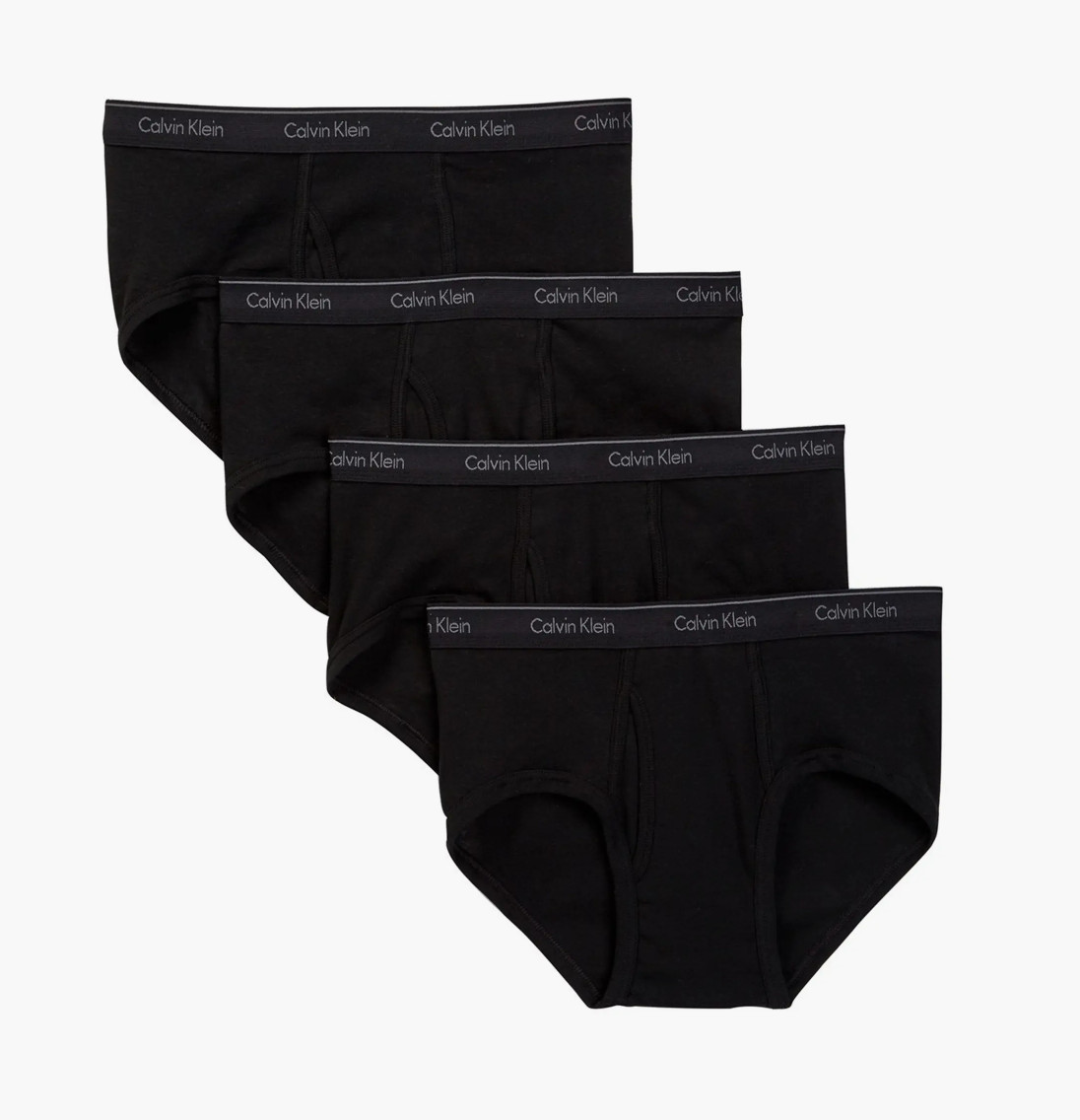 Calvin Klein 4 Pack Classic Fit 100% Cotton Briefs Black