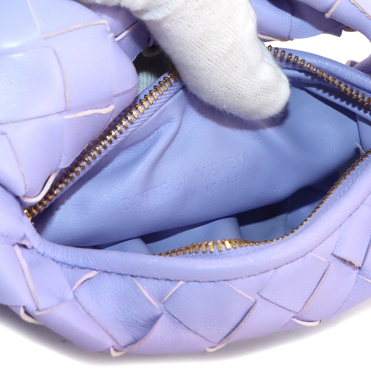 BOTTEGA VENETA Intrecciato Candy Jodie Hand Bag Lether Amethyst 90316569