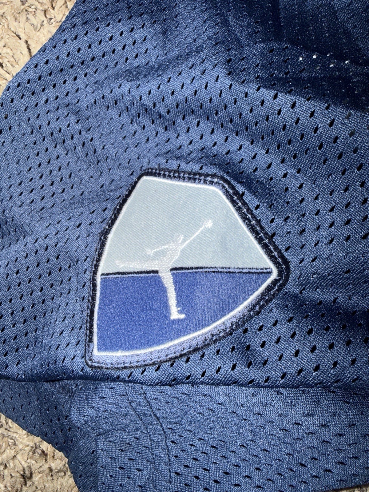 Y2K Nike Air Jordan Basketball Jersey UNC Blue Silky Dazzle Mens Size XL