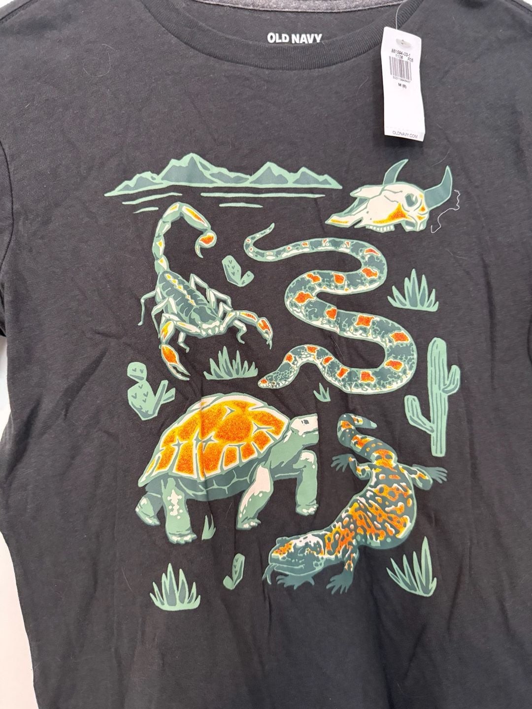 NWT Old Navy Desert Reptiles and Skull Graphic T-Shirt Size M 8
