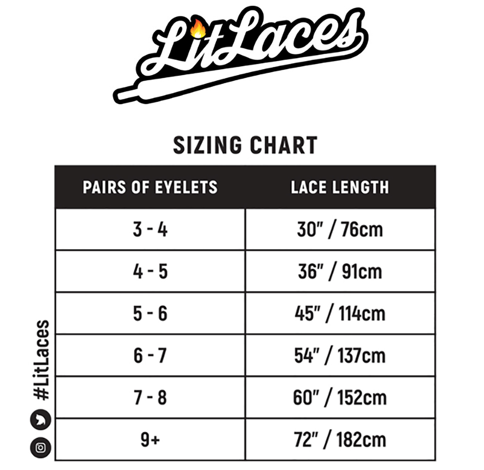 LitLaces – Off White Inspired – Printed “SHOELACES” with Silicone Tips – Flat