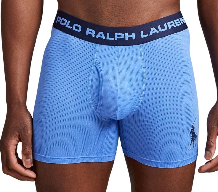 NWT Polo Ralph Lauren Men’s Blue Perfect Pouch Supersoft Boxer Briefs L