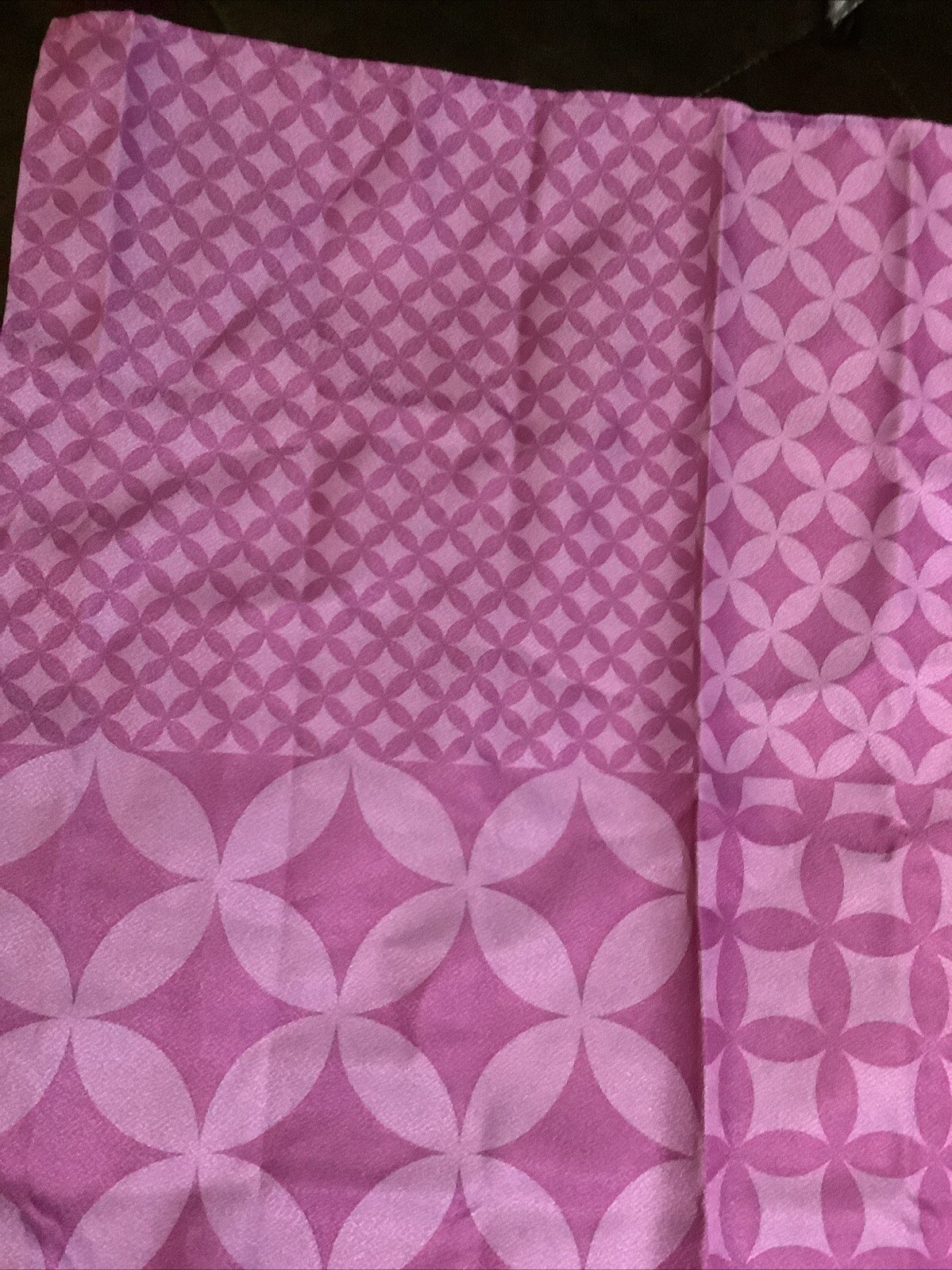 Tatcha 21in. X 21in. Reversible Scarf Purple Pattern/Blue ~ Logo