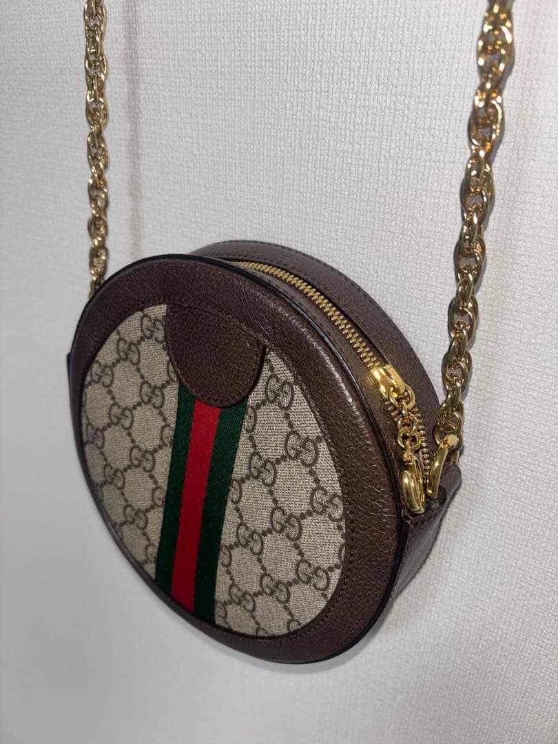 GUCCI Ophidia GG Mini Round Shoulder Bag Excellent Condition Gift Present 0620b