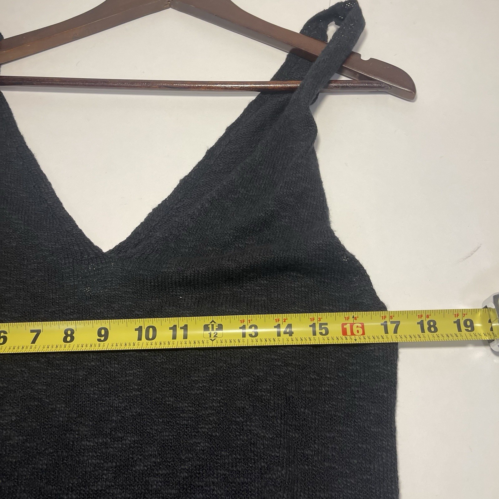 Mikuta Black Midi Dress Cotton Viscose Linen Blend Xl Minimalist Preppy Coastal