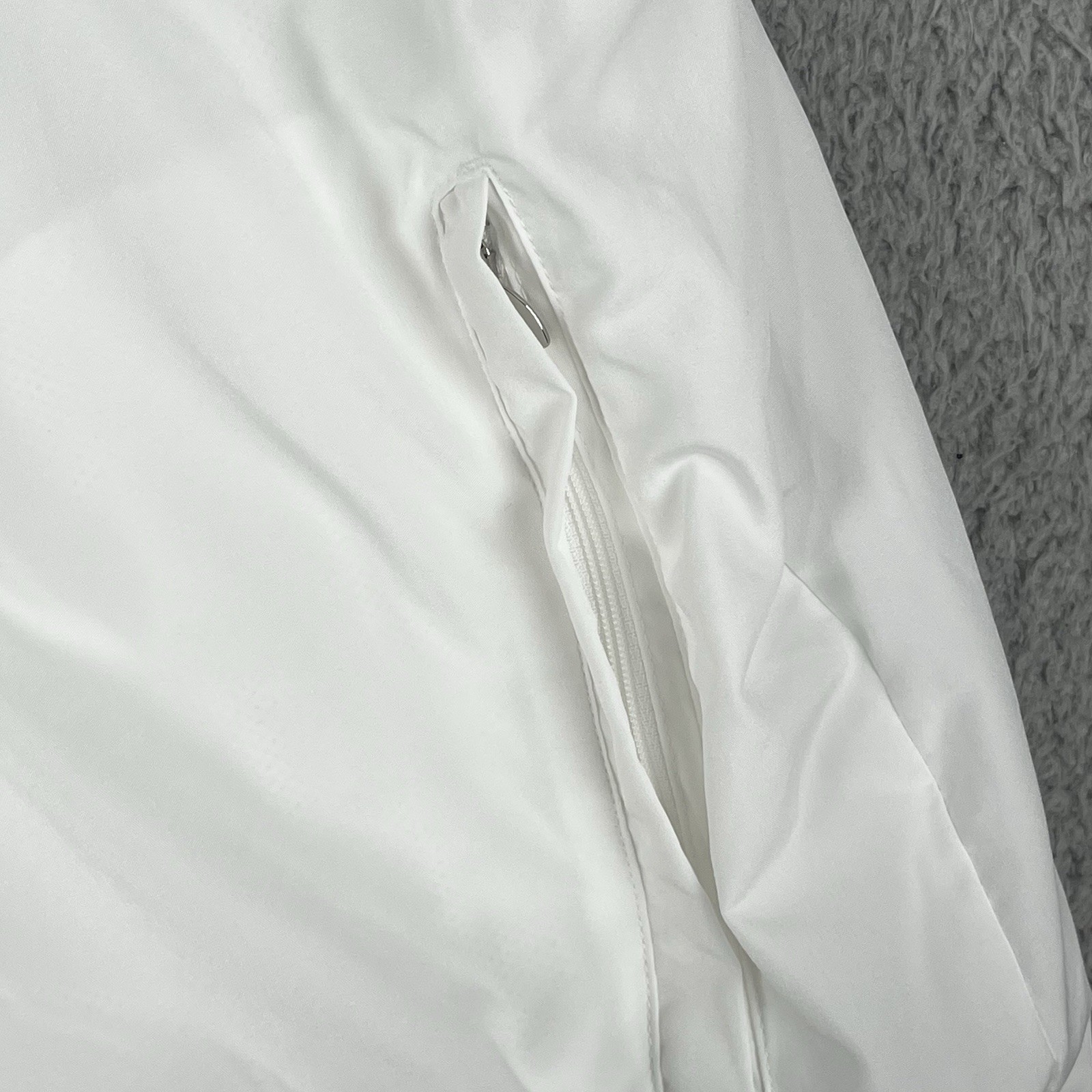 VTG Nike Jacket Mens 3XL White Track Windbreaker Full Zip Y2K Lined Lightweight