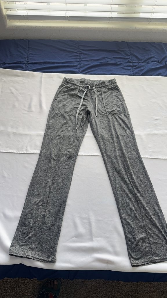 Gray Soft Lounge Pants with Drawstring