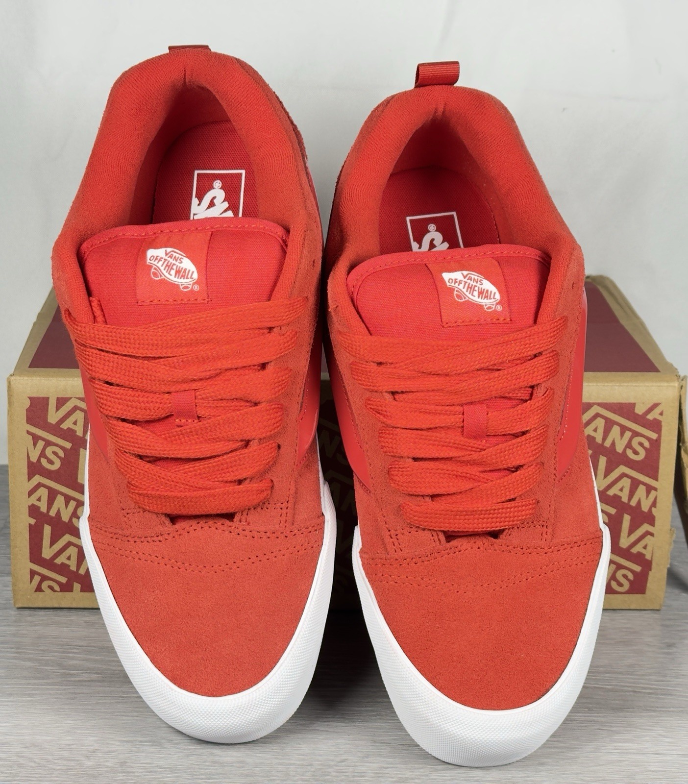 Vans Knu Skool Suede Patent Racing Red White Men’s Size 8,5 VN000EE6IZQ
