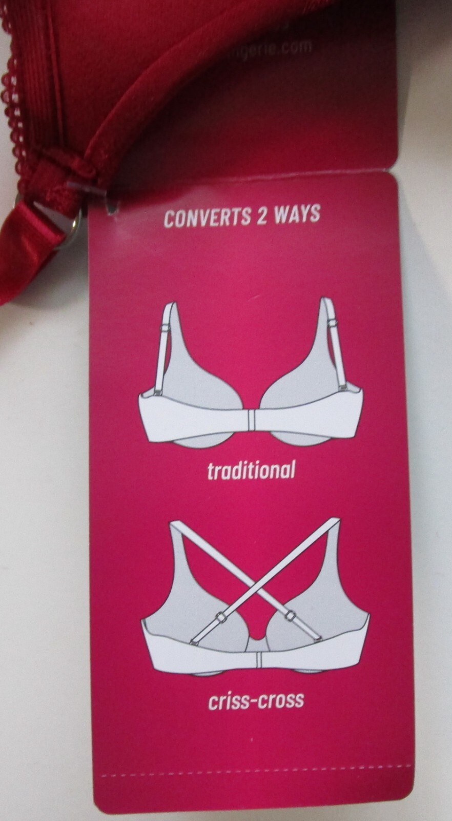 Vanity Fair Ego Boost Convertible Push Up Underwire Bra Style 2131101 Size 34 A