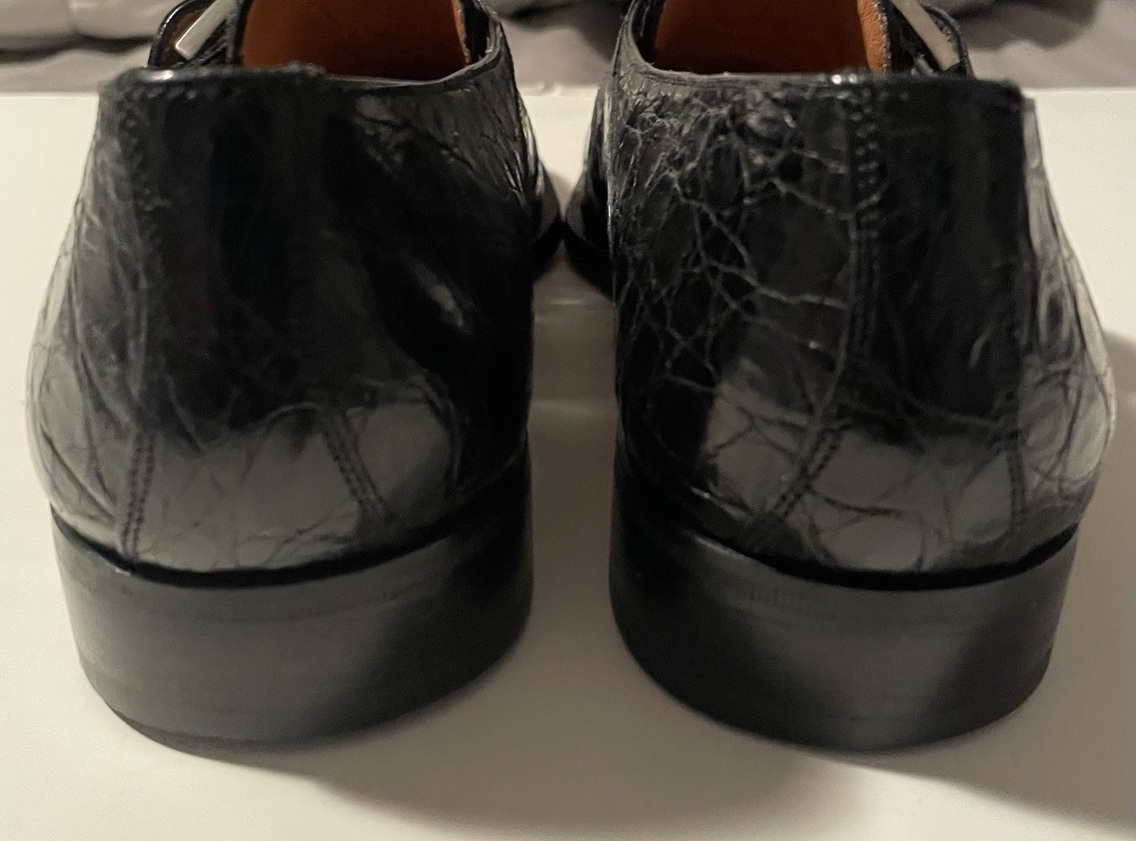 Salvatore Ferragamo Black Crocodile/Alligator Shoes Size 9B