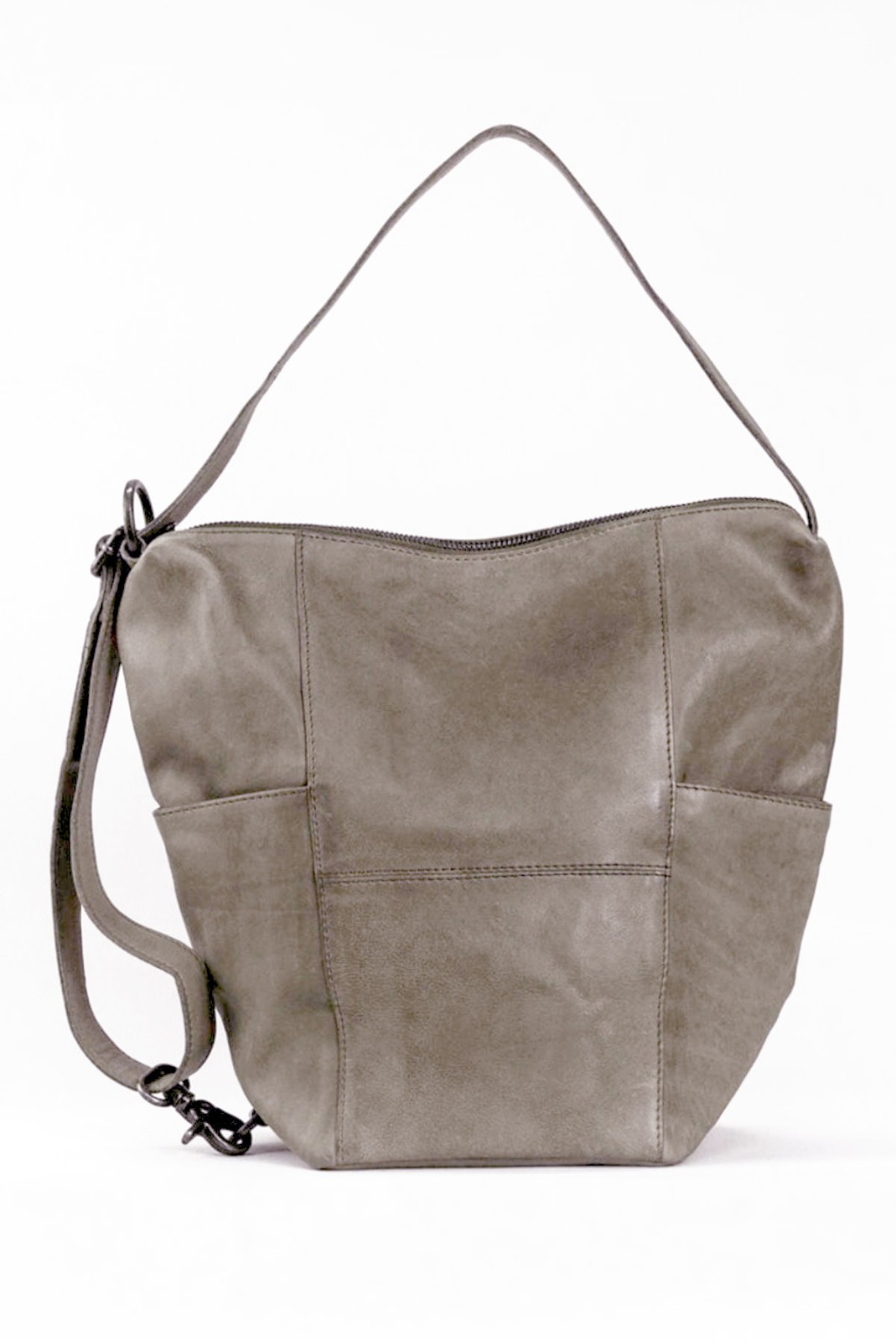 CUT N PASTE ‘Gypsy’ Sling Tote | Gray Leather Convertible Crossbody Bag