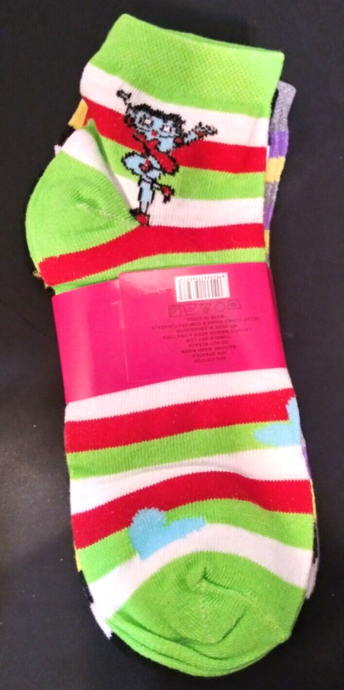 Ms. Socks, 12 Pack, Size 9-11, 80% Cotton 20% Spandex Betty Boop