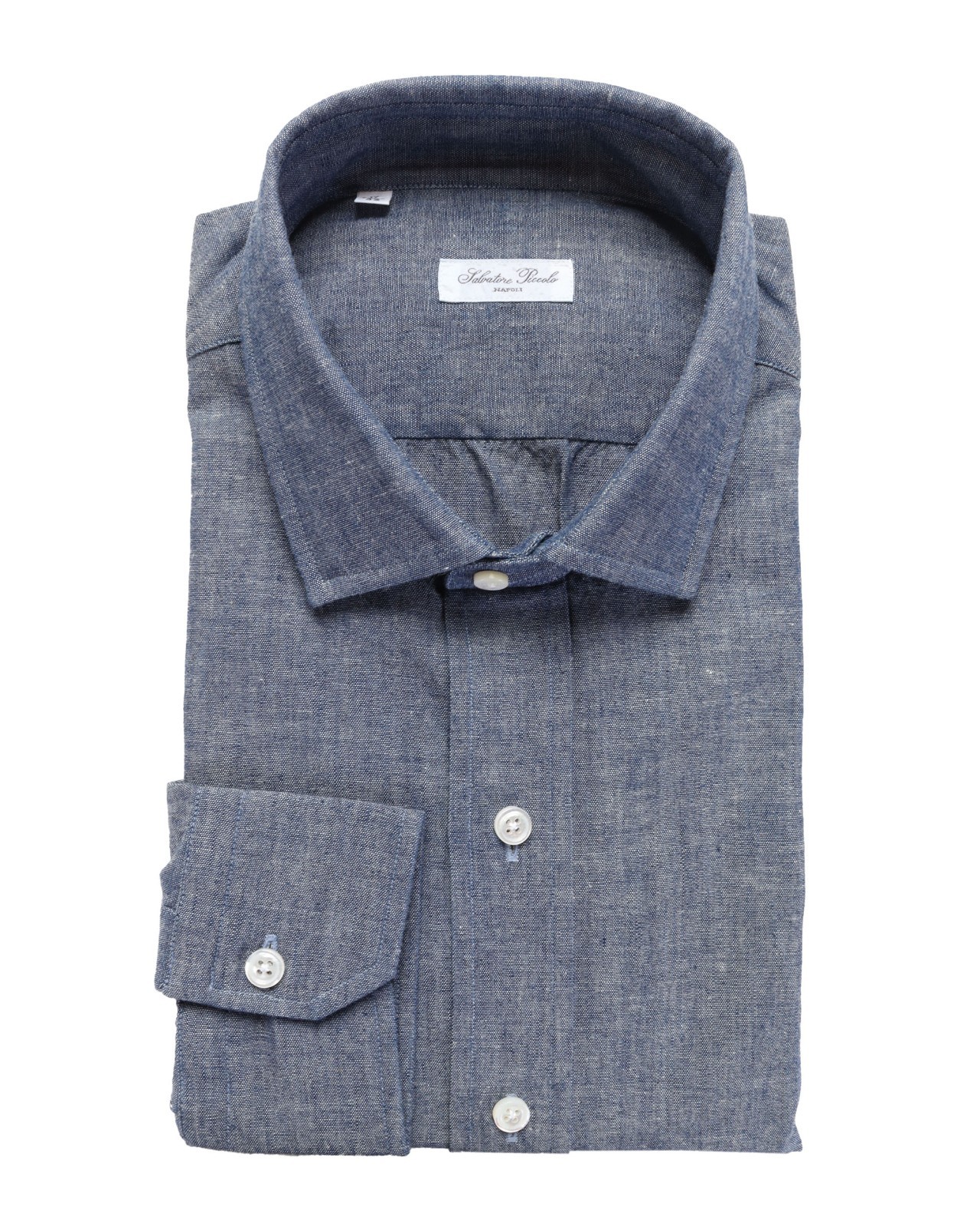 NWT SALVATORE PICCOLO DRESS SHIRT Napoli cotton handmade luxury Italy 43 17
