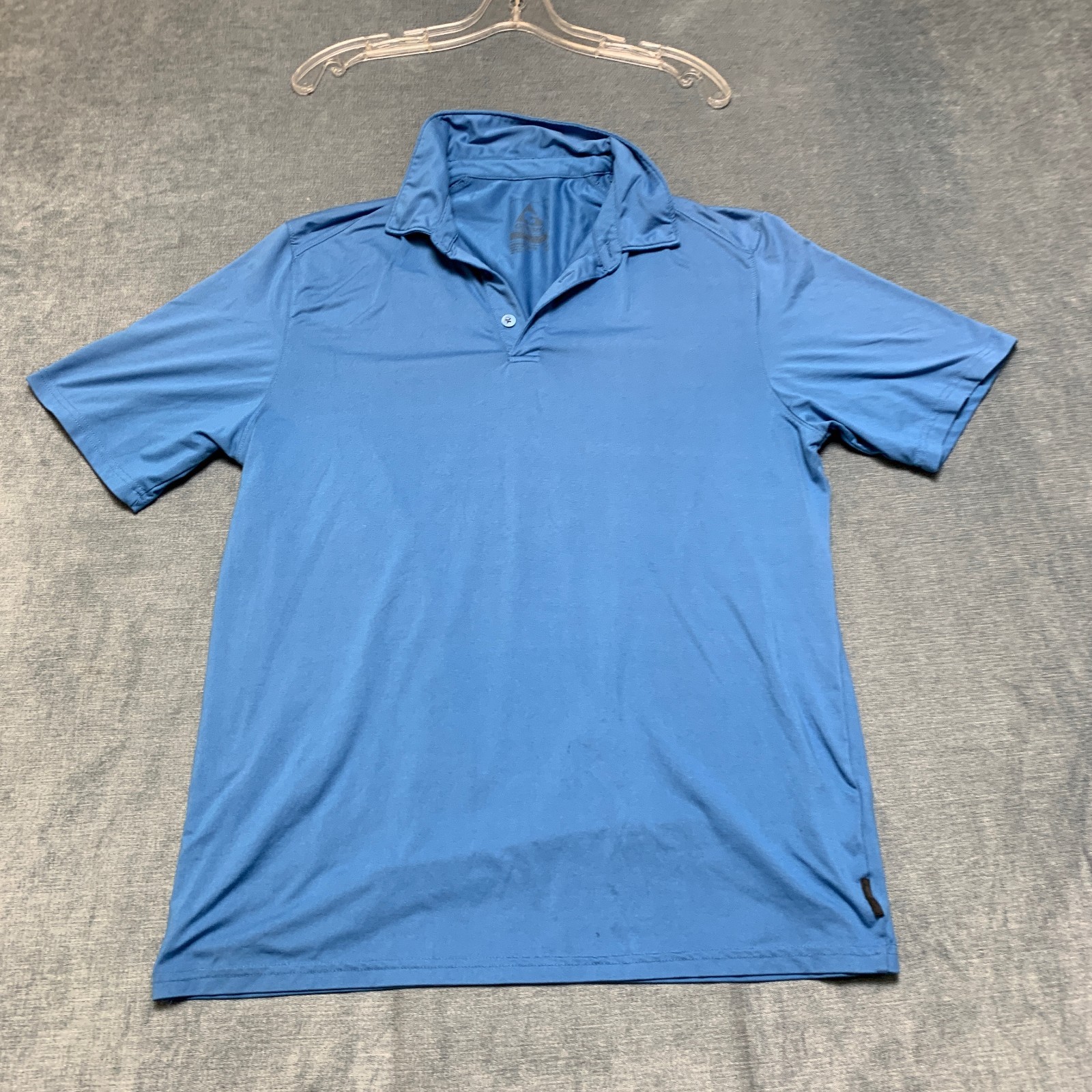 Gerry Performance Polo Shirt Men Medium Blue Brushed Knit Golf Tennis Pullover