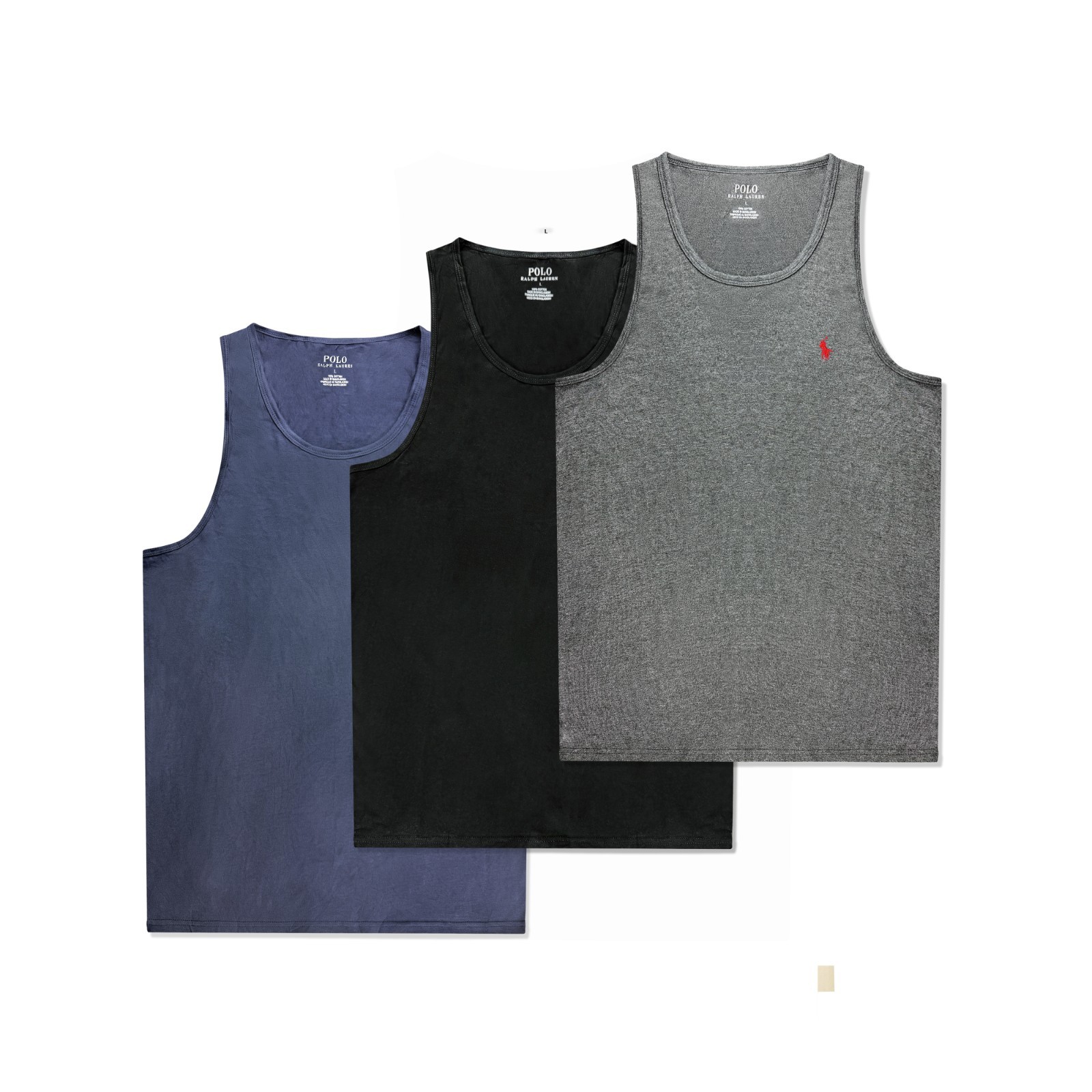 Polo Ralph Lauren Men’s 3-Pack 100% Cotton Tank Tops Soft Classic Fit NWT