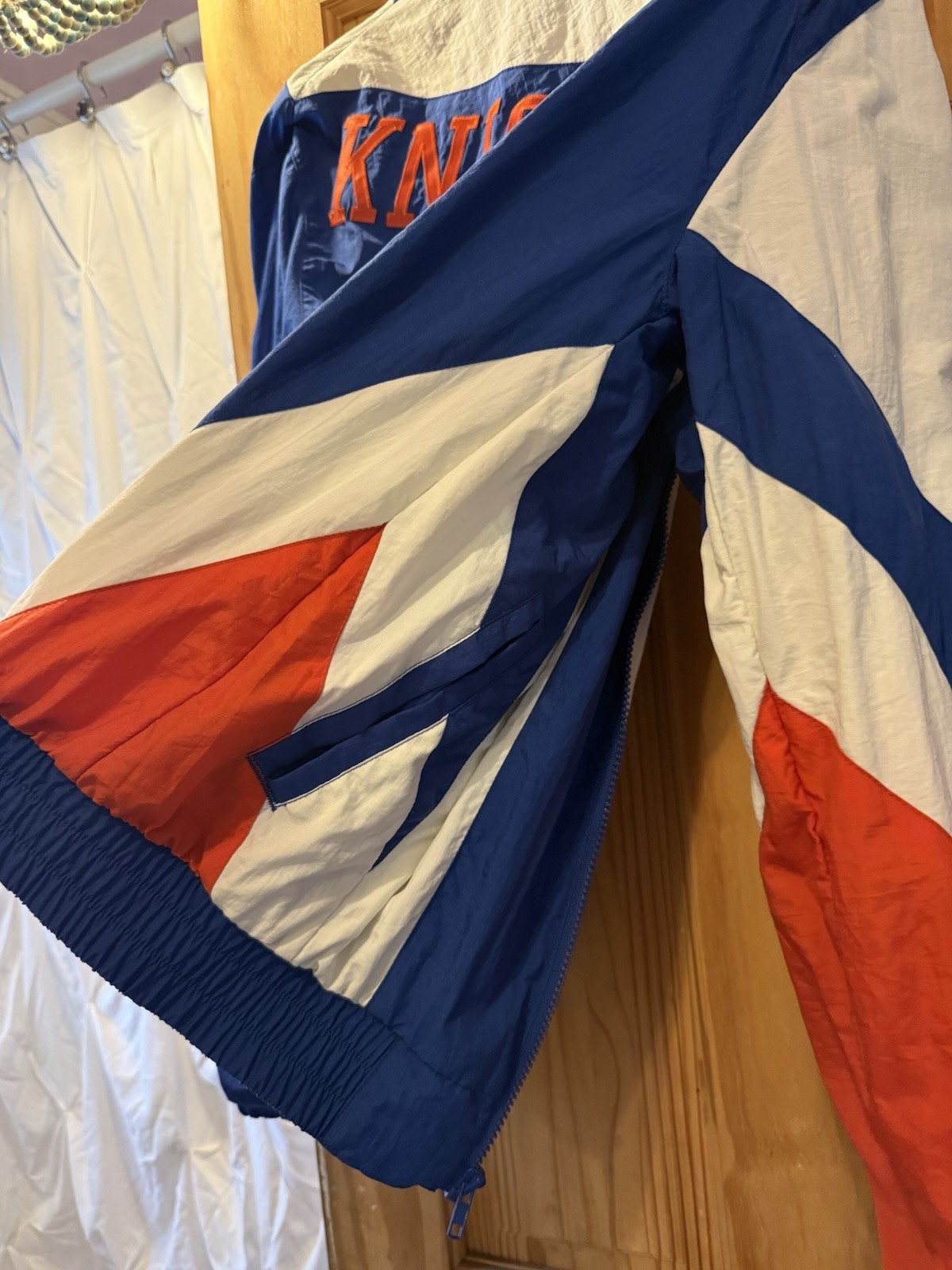 Mitchell & Ness New York Knicks Full Zip Track Jacket L Blue White Orange