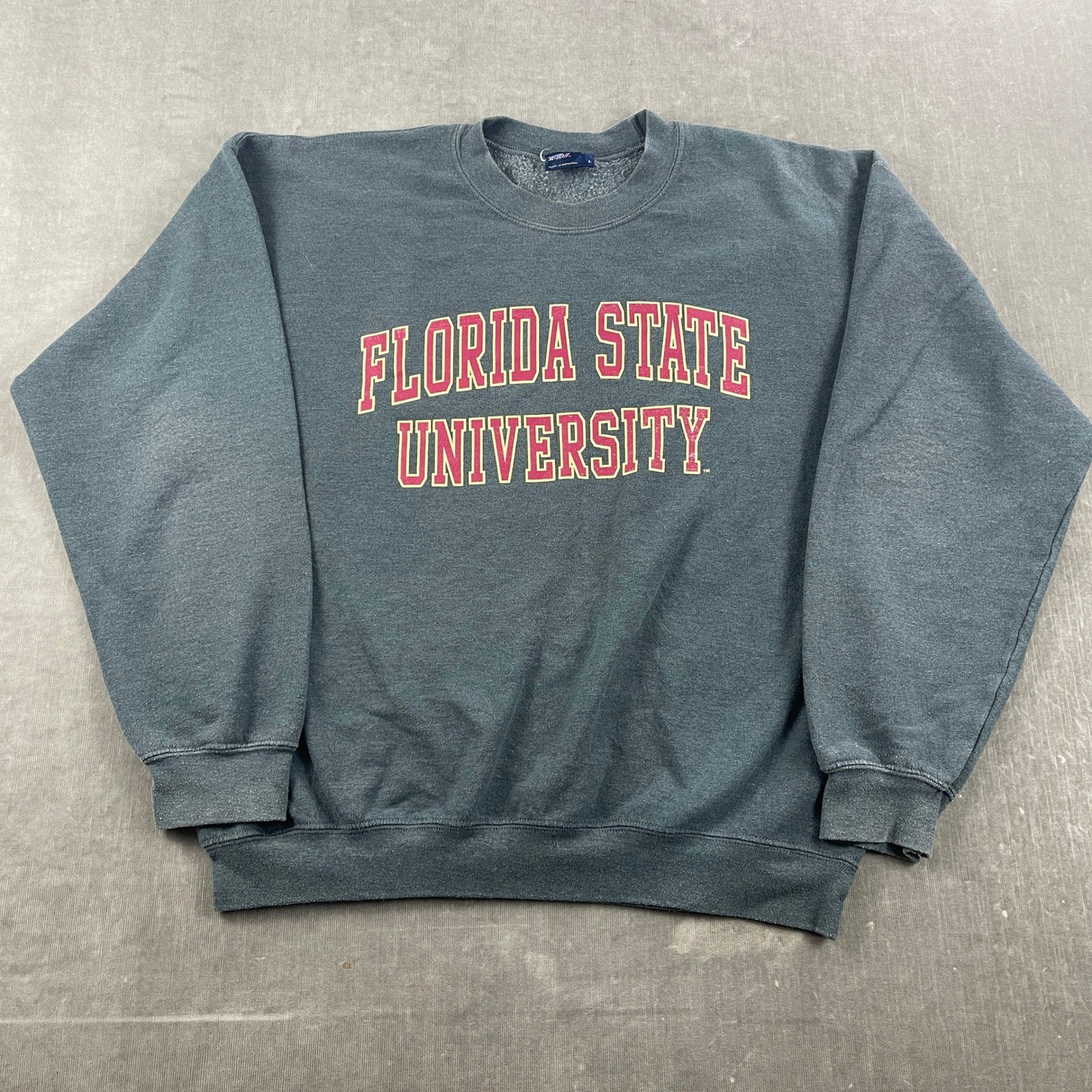 Florida State University MV Sport Men Large Gray Crewneck Sweatshirt