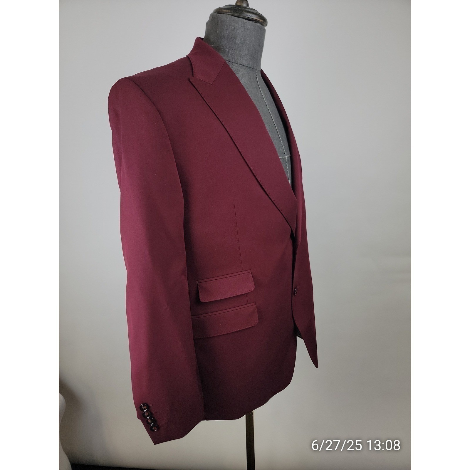 Tayion Sport Coat Mens 46L Red Two Button Modern Fit Blazer Suit Jacket NWT