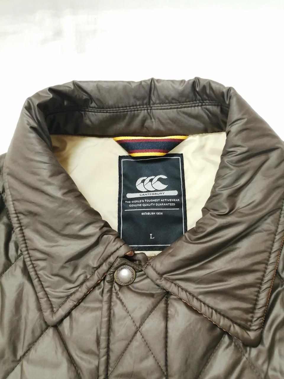 CANTERBURY Zip-up Quilted Blouson Brown Used