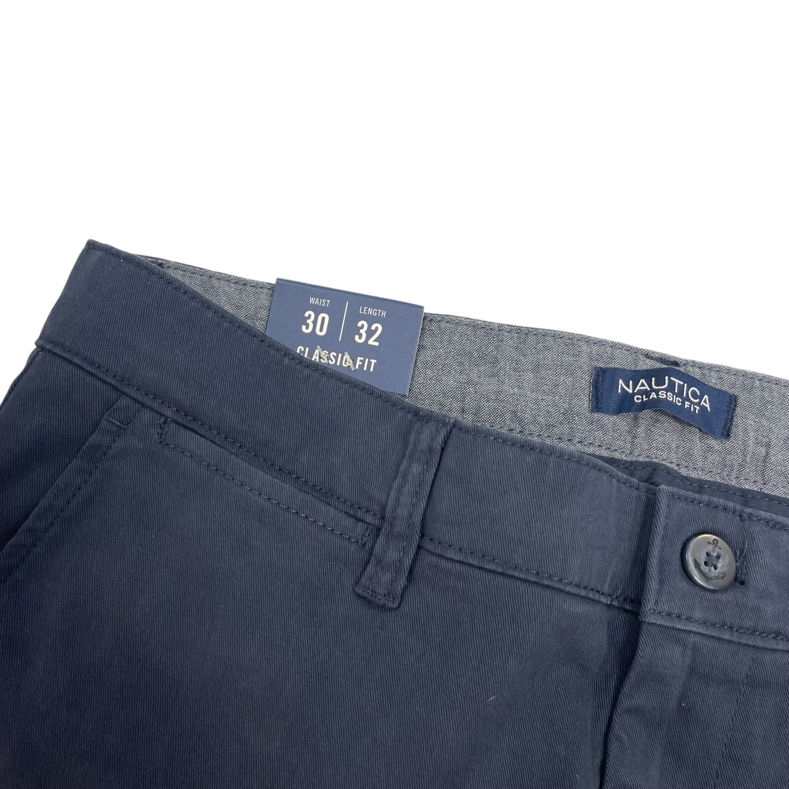 NWT Nautica Men’s Classic Fit Straight Stretch Cotton Chino Clipper Deck Pants