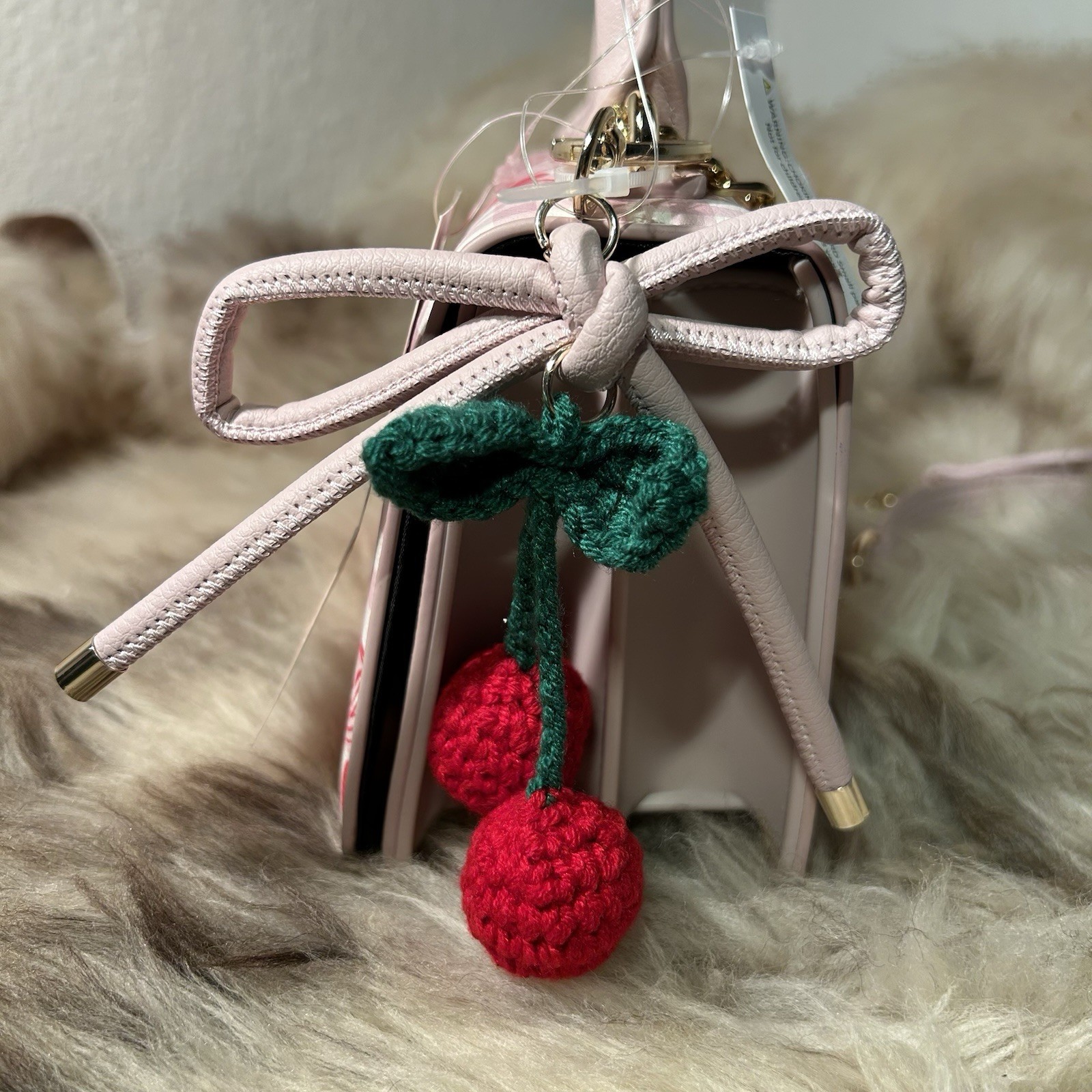 NWT Betsey Johnson Evie Crossbody – Pretty Plaid Print – Sweet Cherries