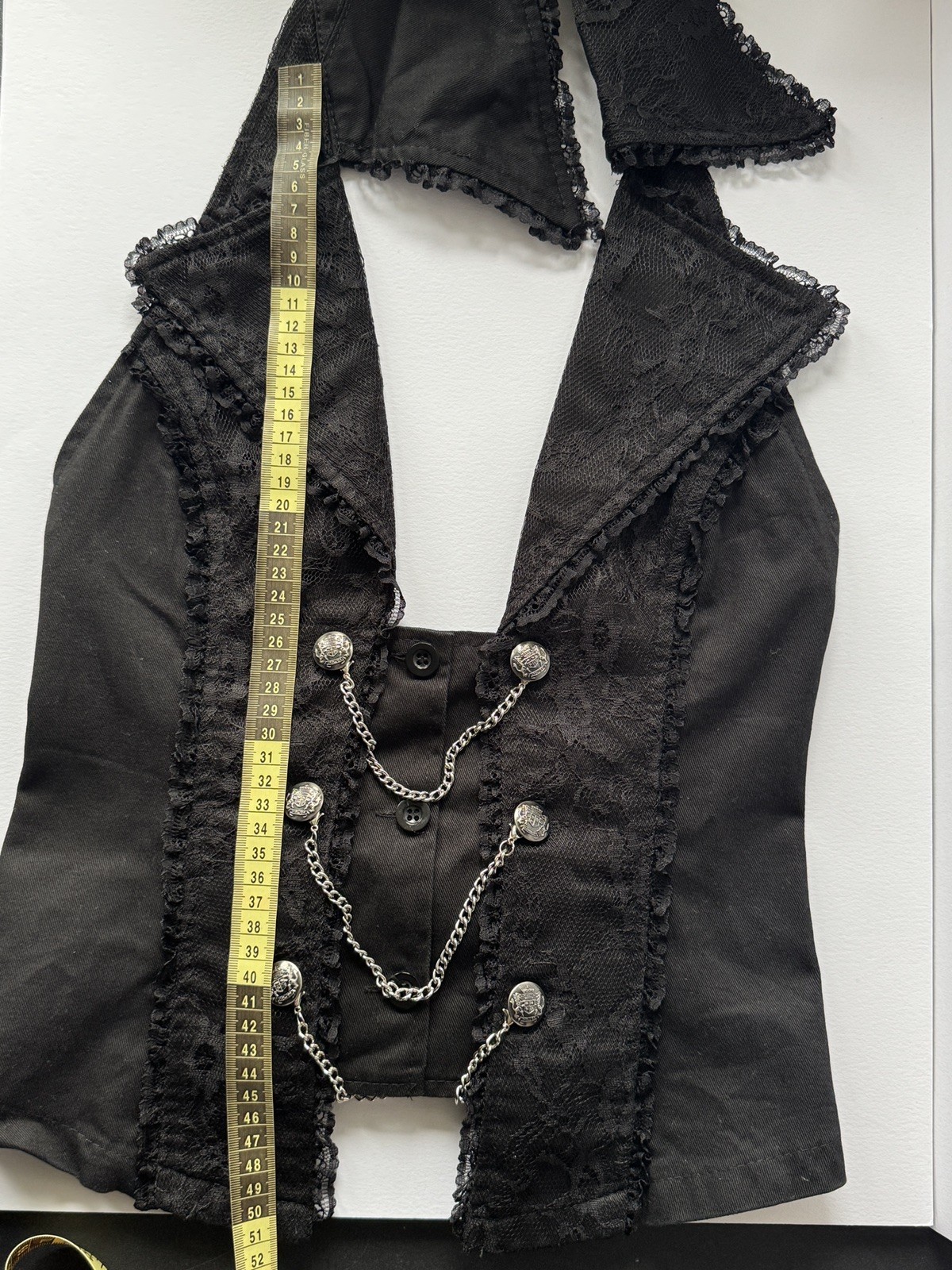 G.L.P (Gothic Lolita & Punk) Waistcoat Vest – Size S – Black