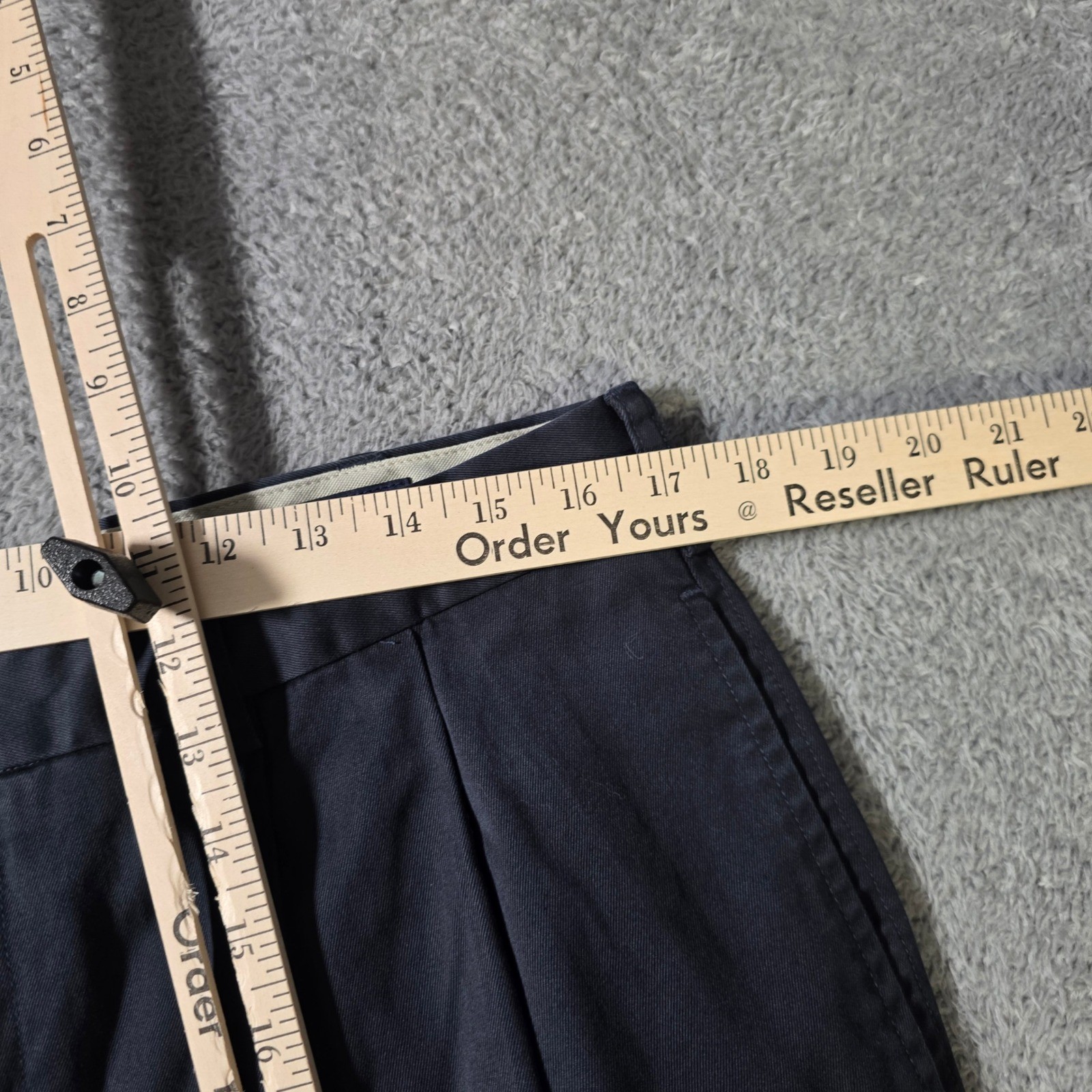 Daniel Cremieux Mens 36×30 Paris Pant Navy Blue Pleated Cotton Chino Trousers