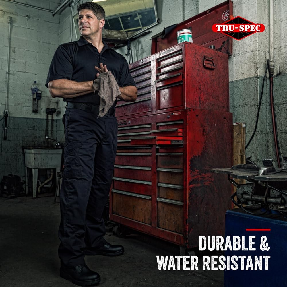 Tru-Spec 24-7 Tactical Pants for Men , Water-Resistant Olive Drab – 30W x 34L
