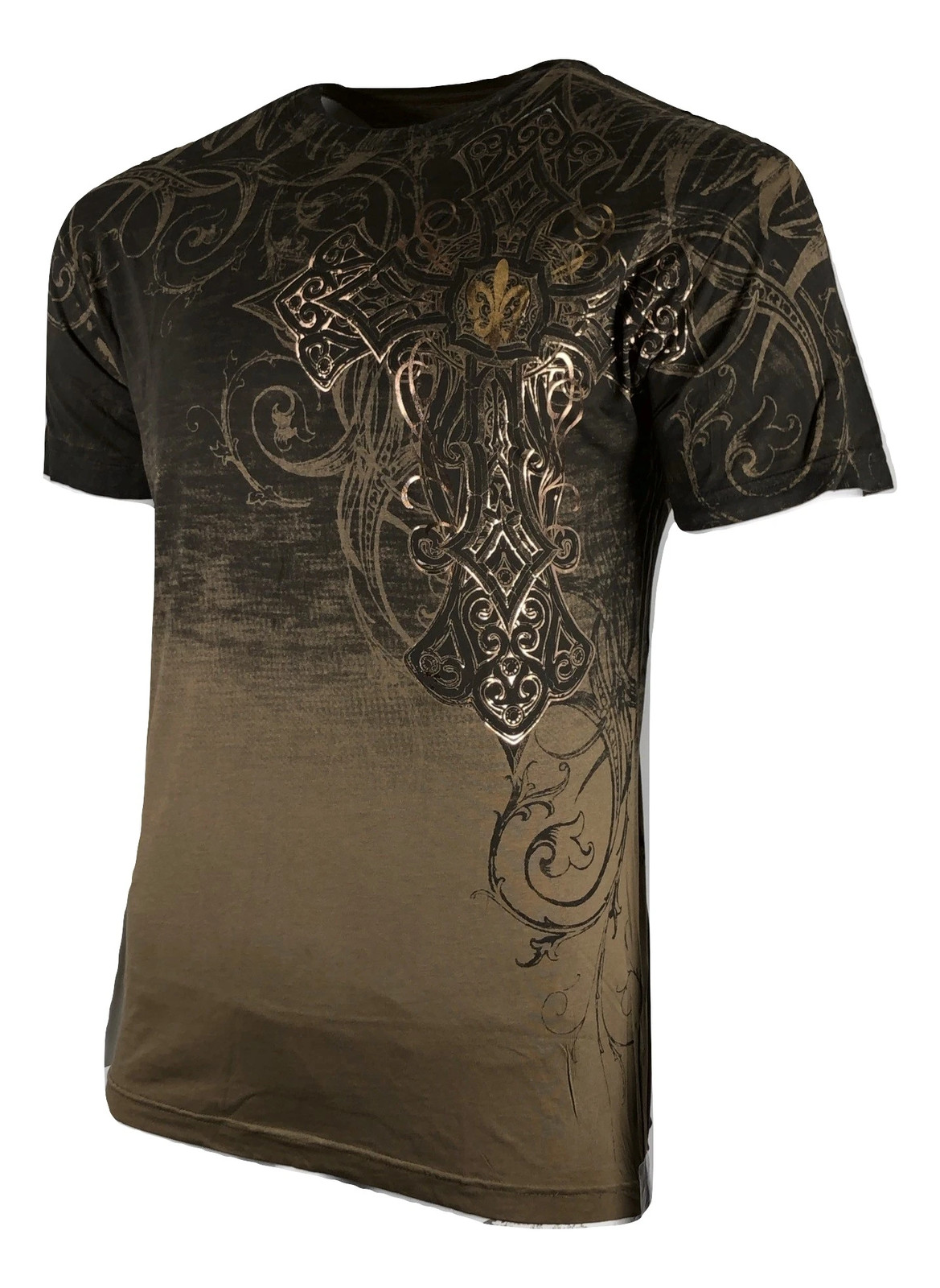 Xtreme Couture By Affliction Men’s T-Shirt DECRETUM Brown Biker S-5XL
