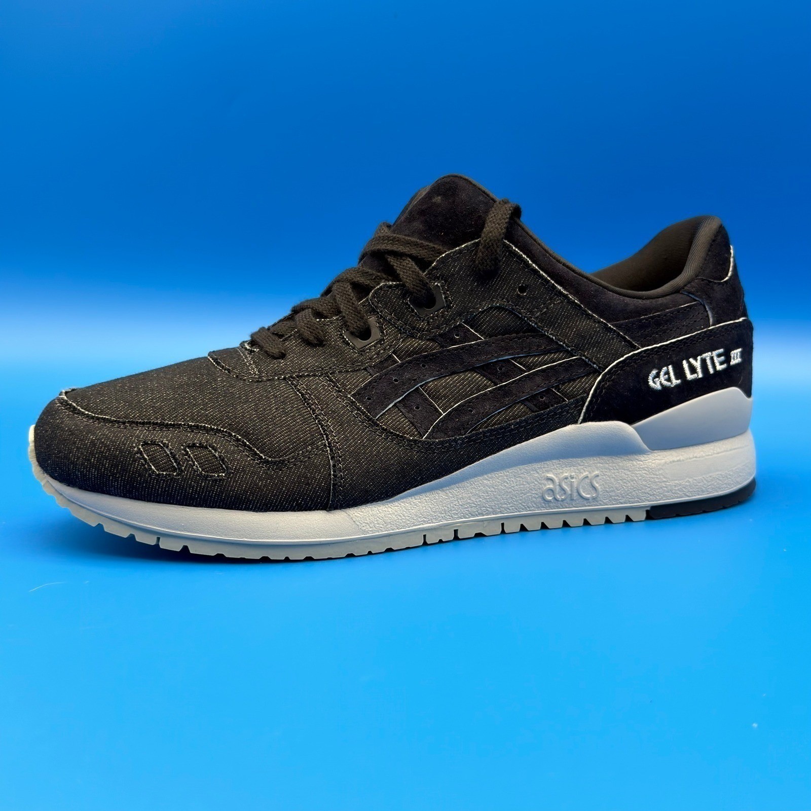 Asics Gel-Lyte III Made in Japan Black Denim Mid Grey H7ZNQ-9690 Size 11.5