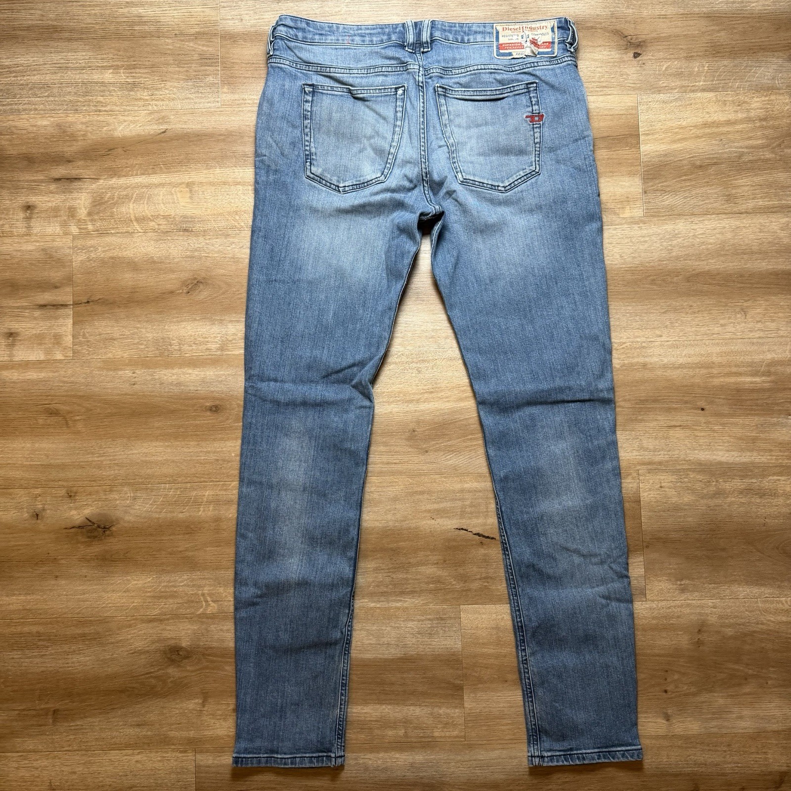 Diesel 1979 Sleenker Jeans Men 34×32 Blue Slim Skinny Stretch Thrash Punk 0LICM